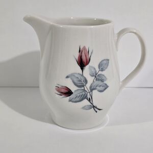 Classic Rose by Lenore - Creamer - Fine China Porceline Floral Detail - White